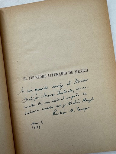 El Folklore Literario de Mexico; Investigacion Acerca de la Produccion Literaria Popular (1525-1925)