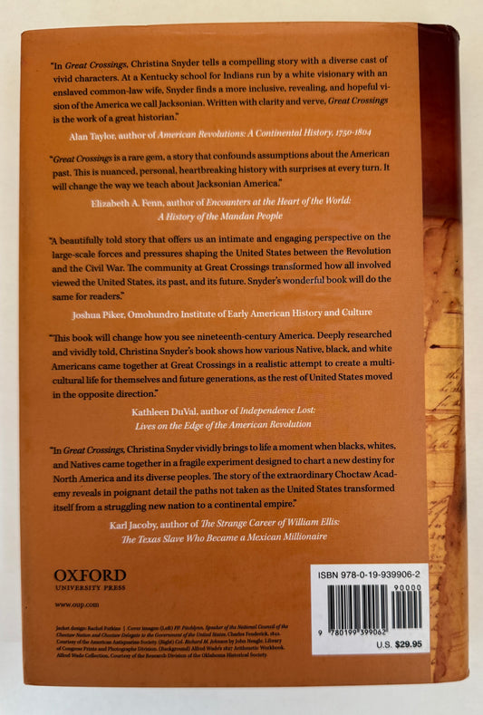 Great Crossings: Indians, Settlers, and Slaves in the Age of Jackson