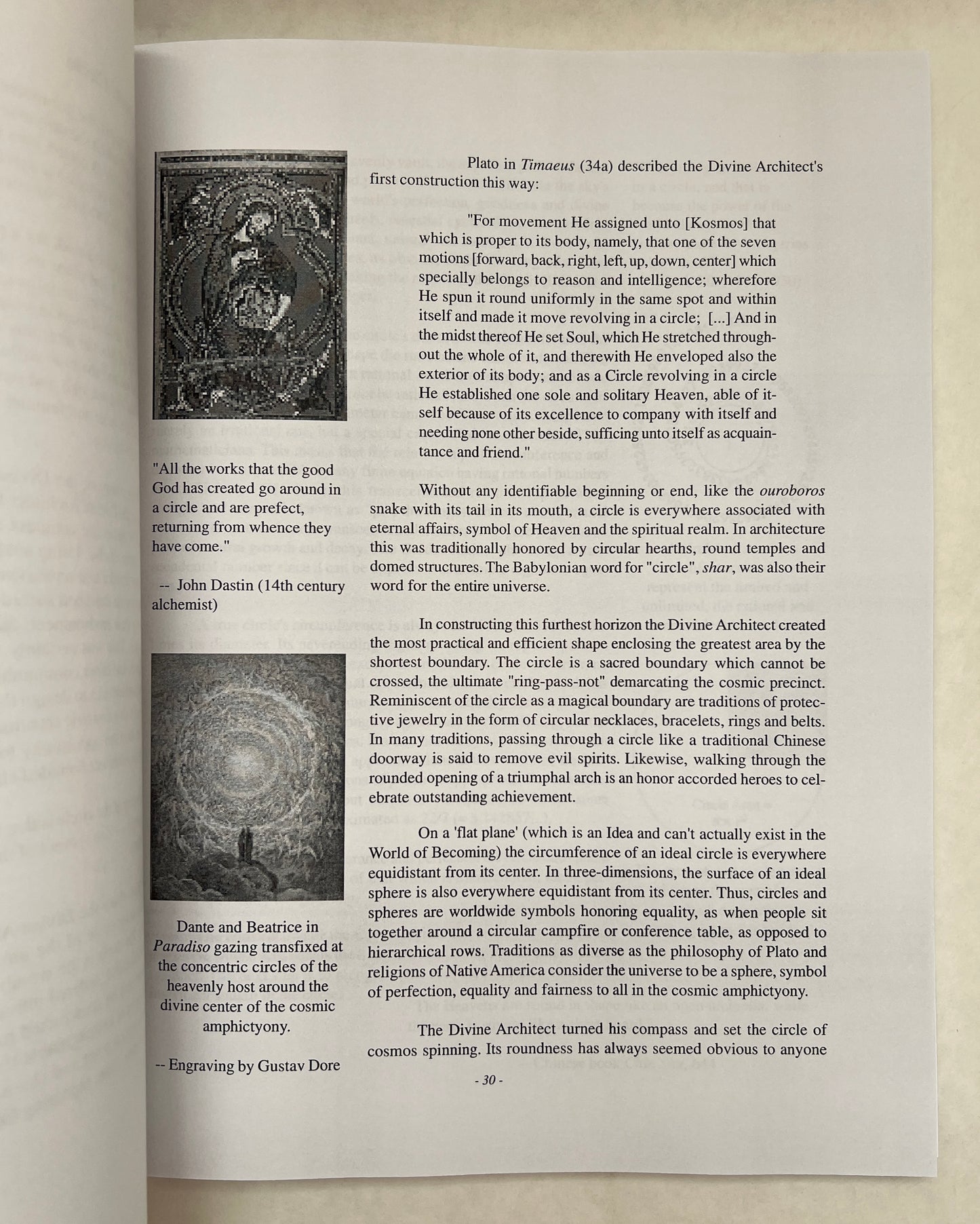 Constructing the Cosmological Circle; Symbol and Instrument for Universal Harmony