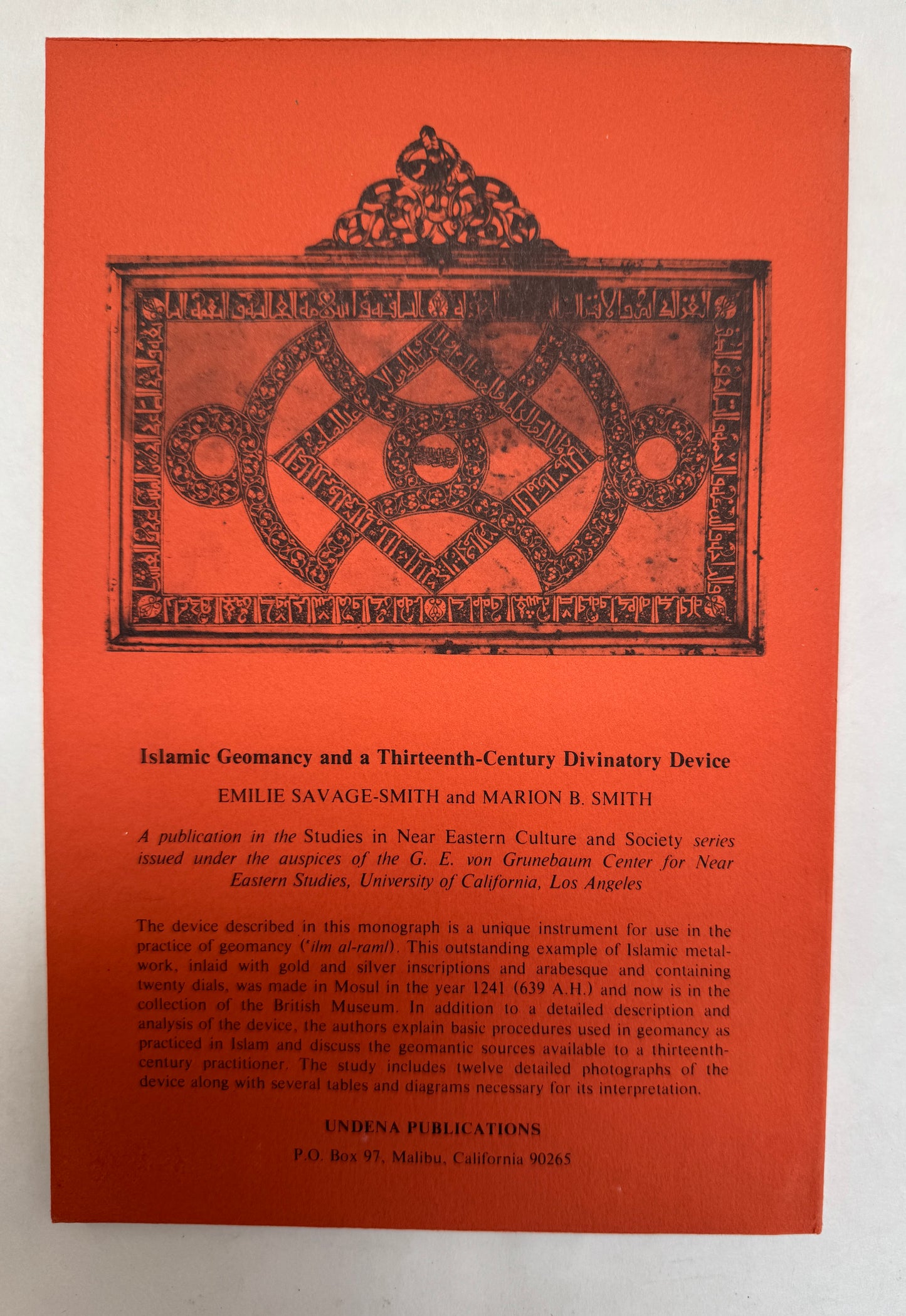 Islamic Geomancy and a Thirteenth-Century Divinatory Device