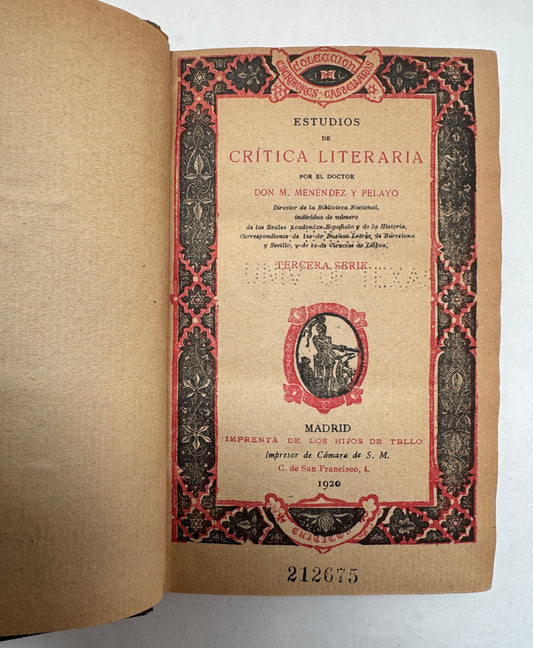Estudios de Crítica Literaria: Tercera Serie