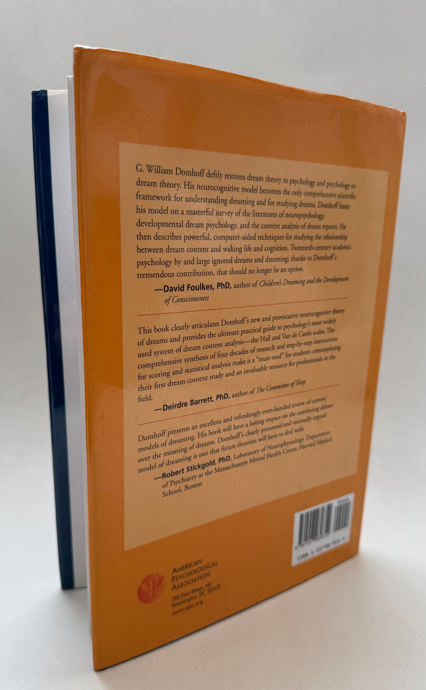 The Scientific Study of Dreams: Neural Networks, Cognitive Development, and Content Analysis