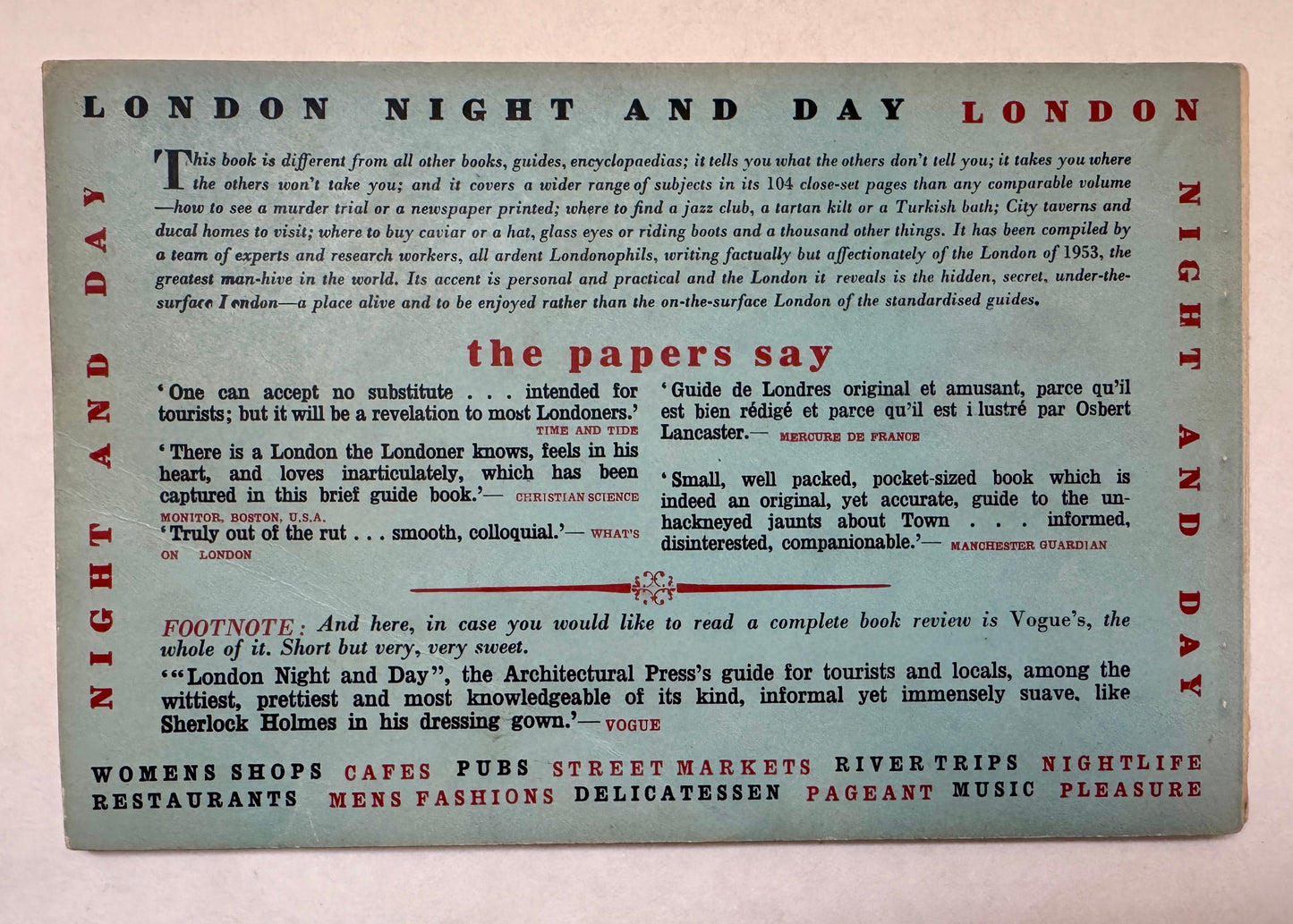 London Night and Day: A Guide to Where Other Books Don't Take You
