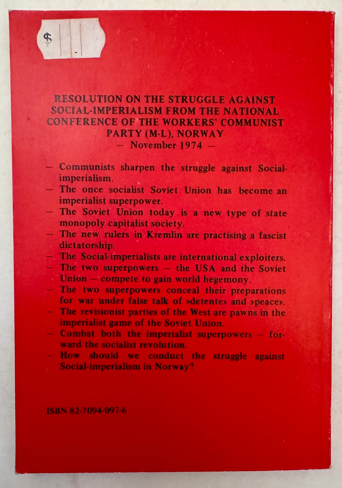 Norwegian Marxist-Leninists Intensify the Struggle against Social-Imperialism