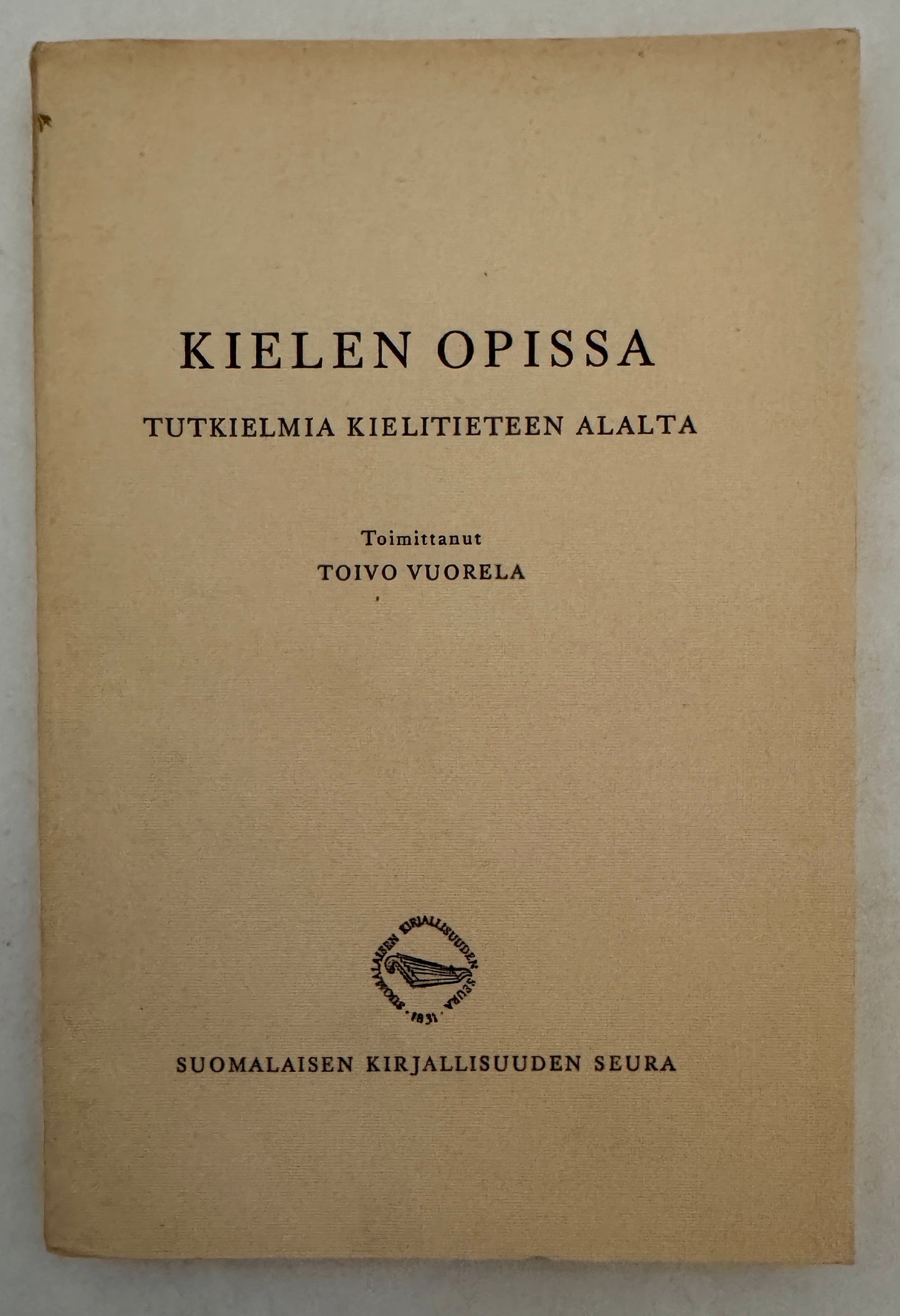 Kielen Opissa: Tutkielmia Kielitieteen Alalata