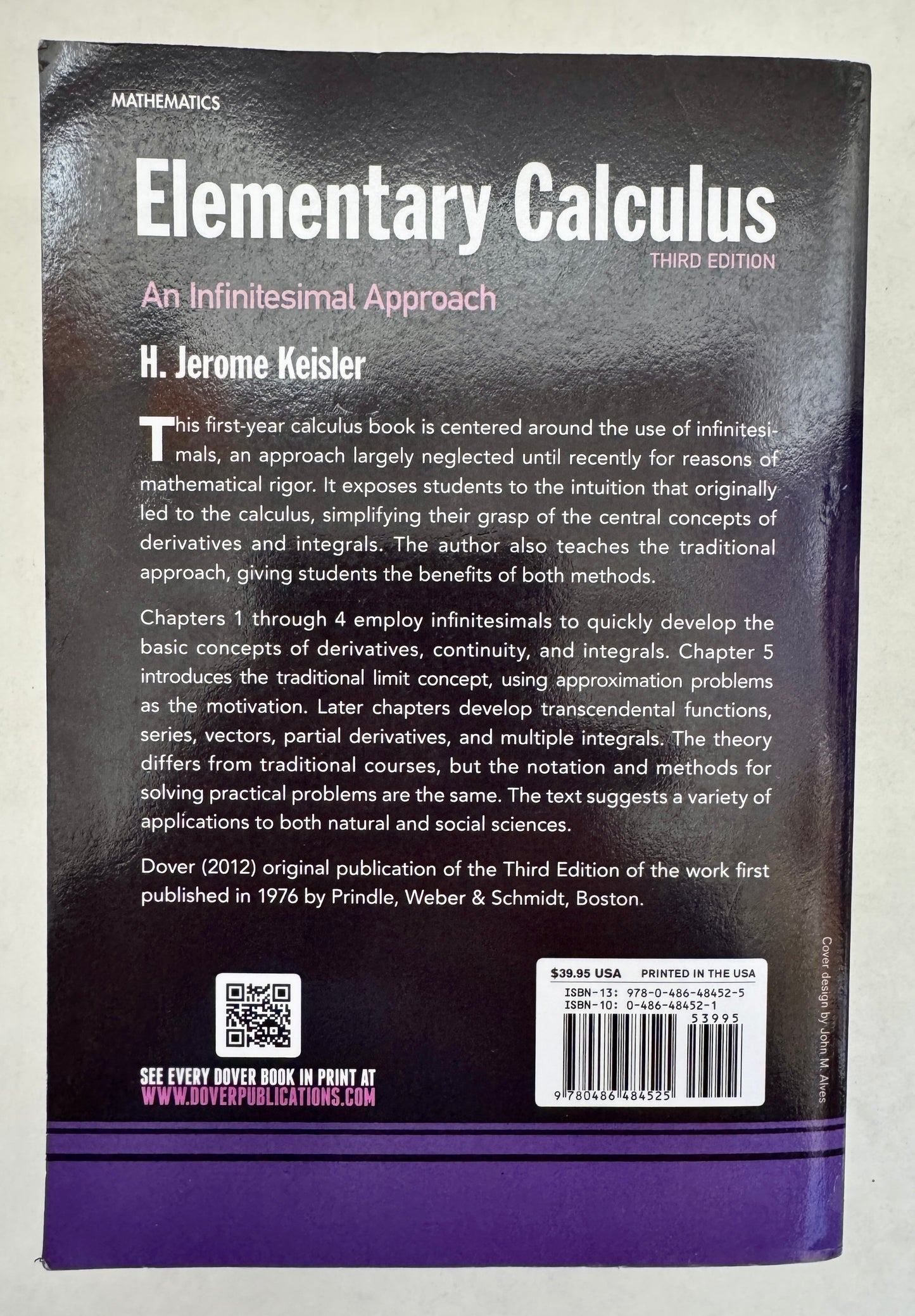 Elementary Calculus: an Infinitesimal Approach