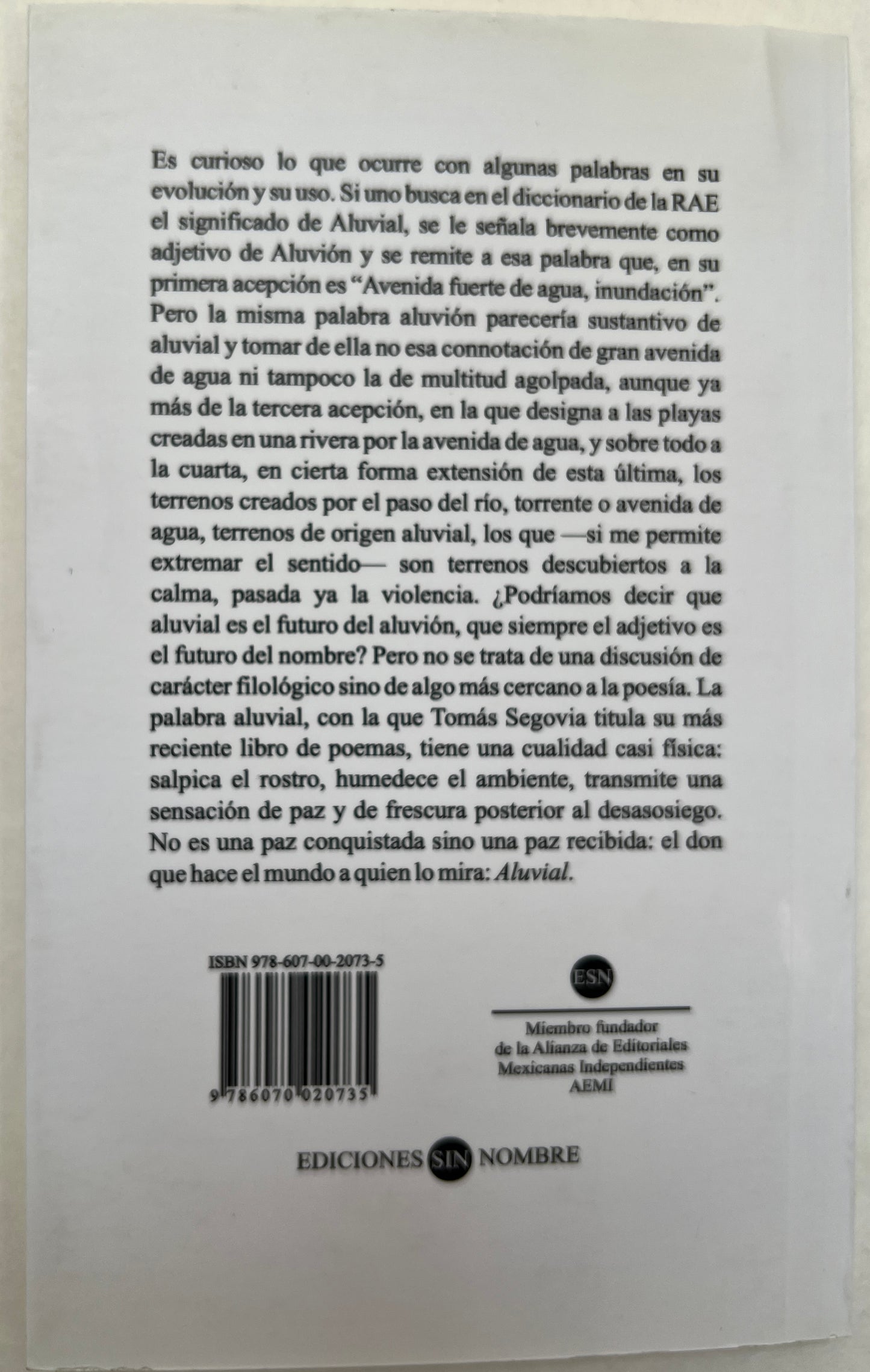 Aluvial: Poemas 2007-2008