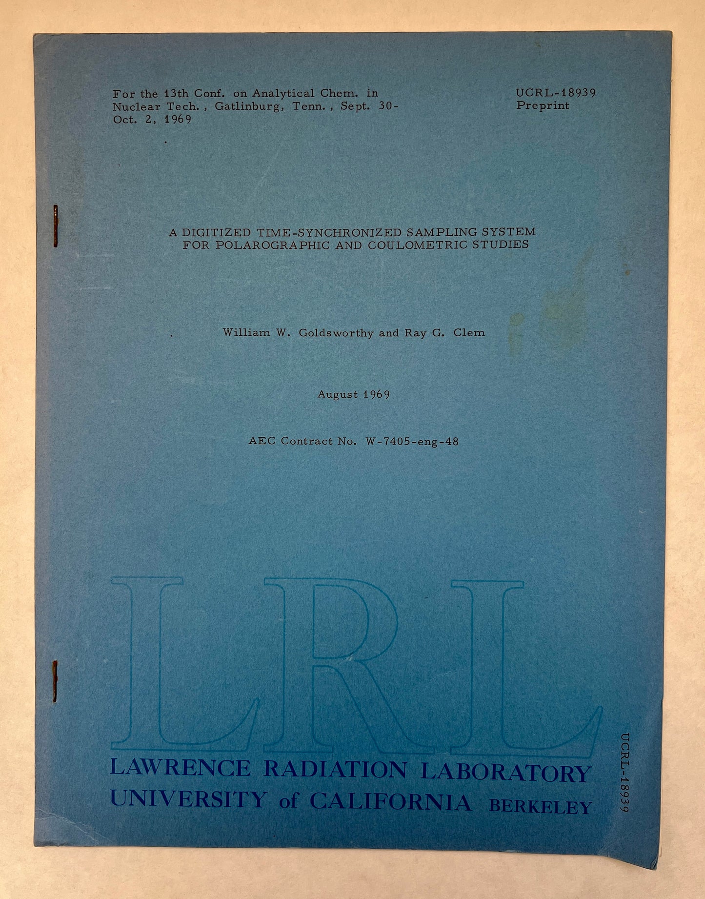 A Digitized Time-Synchronized Sampling System for Polarographic and Coulometric Studies
