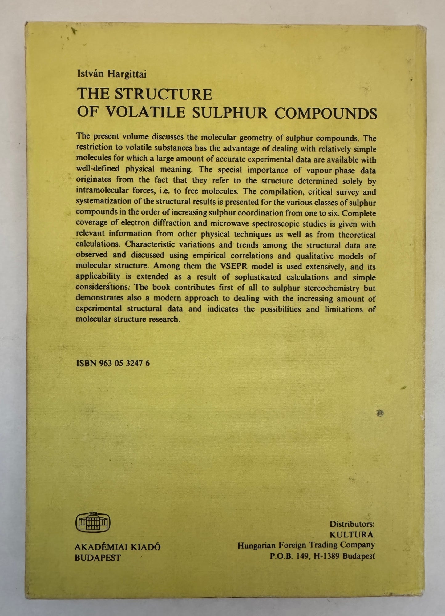The Structure of Volatile Sulphur Compounds