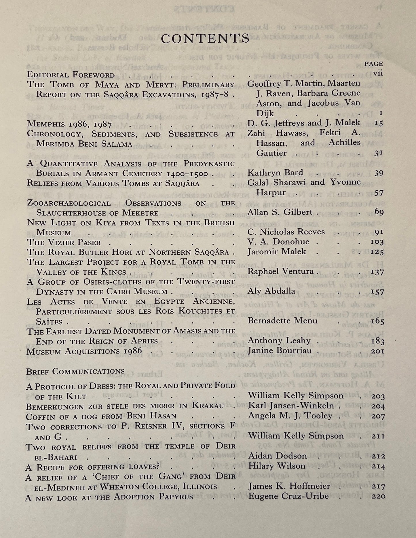 The Journal of Egyptian Archaeology; Vol 74; 1981