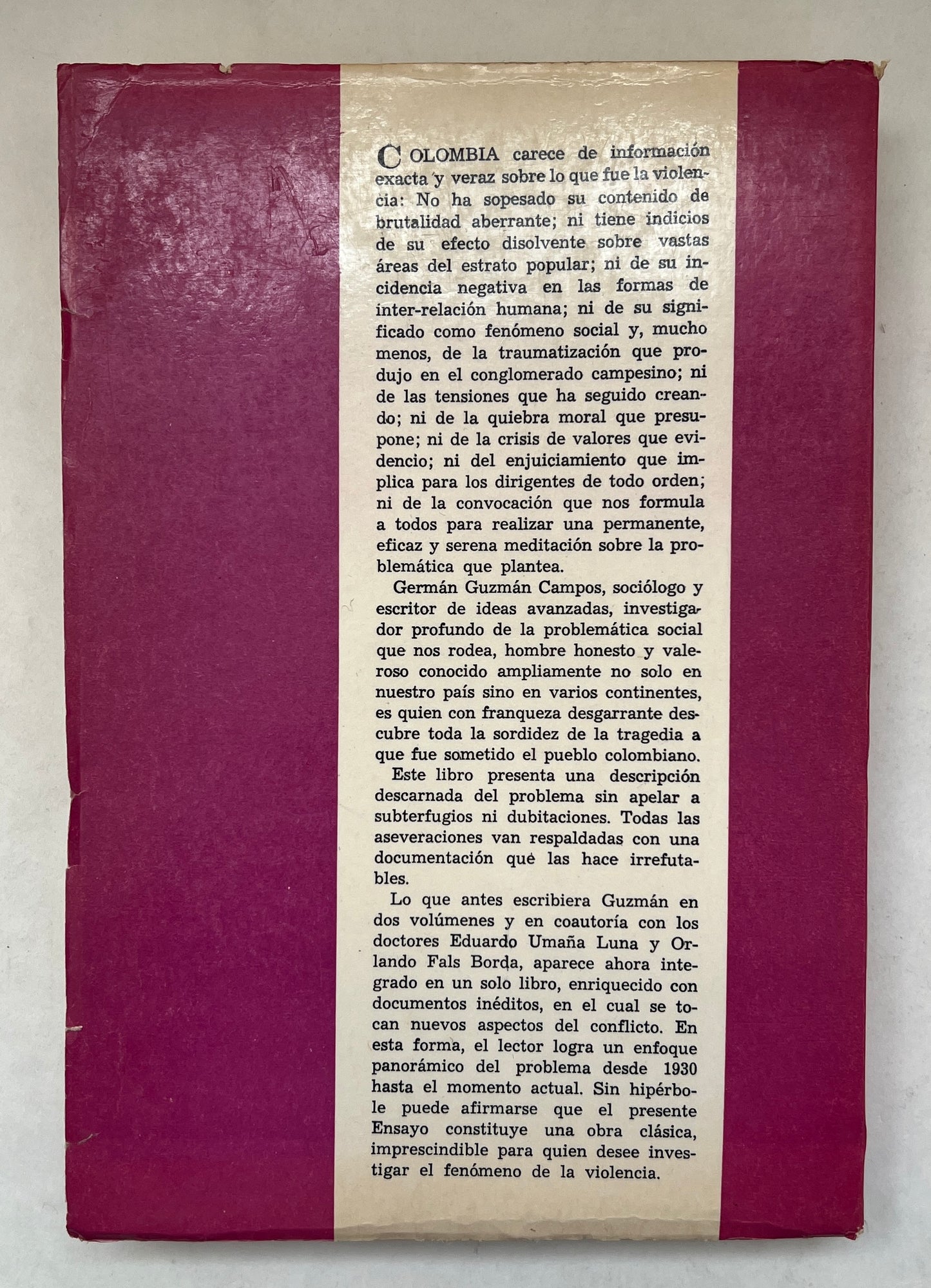 La violencia en Colombia : parte descriptiva