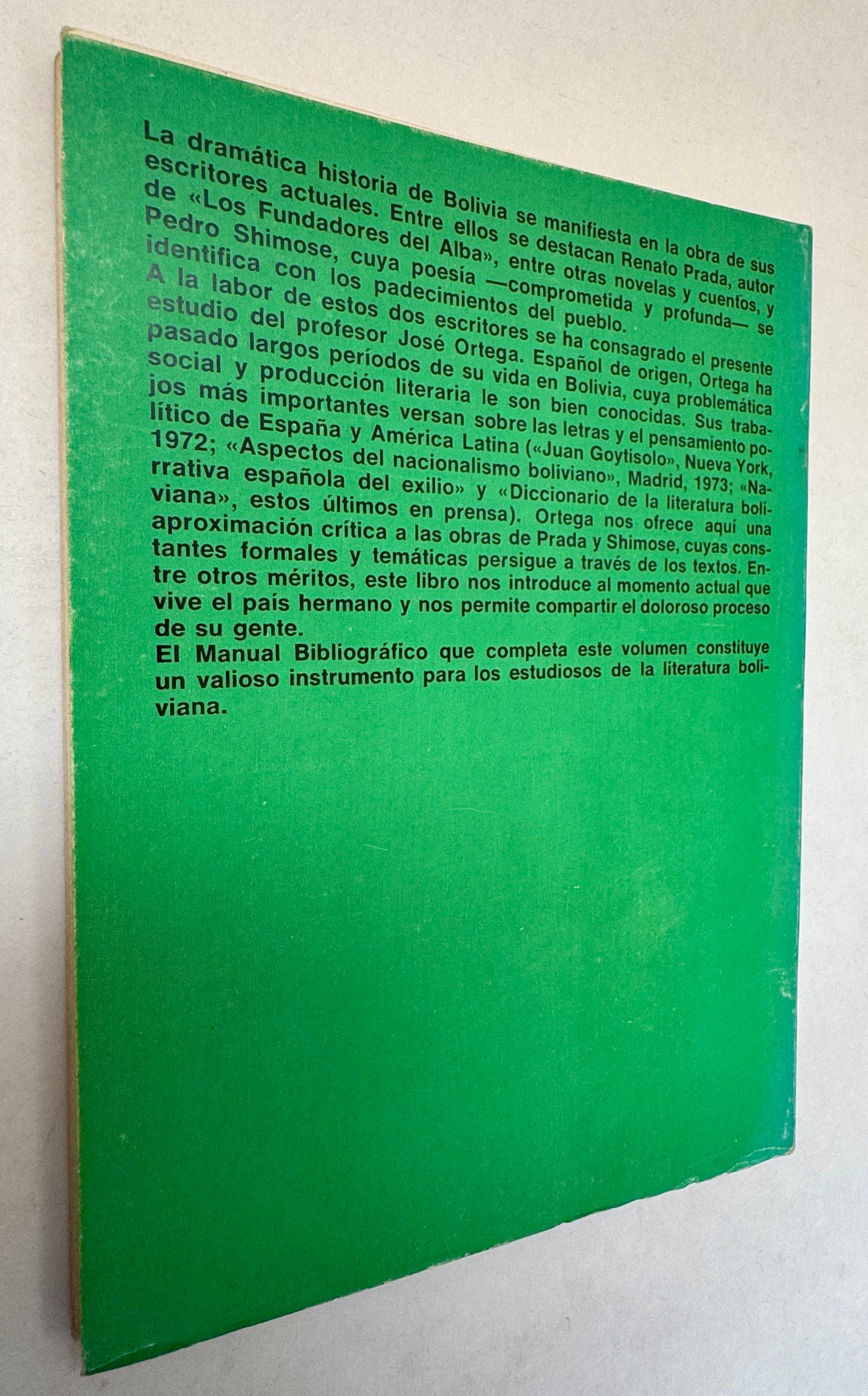 Letras Bolivianas de Hoy: Renato Prada y Pedro Shimose