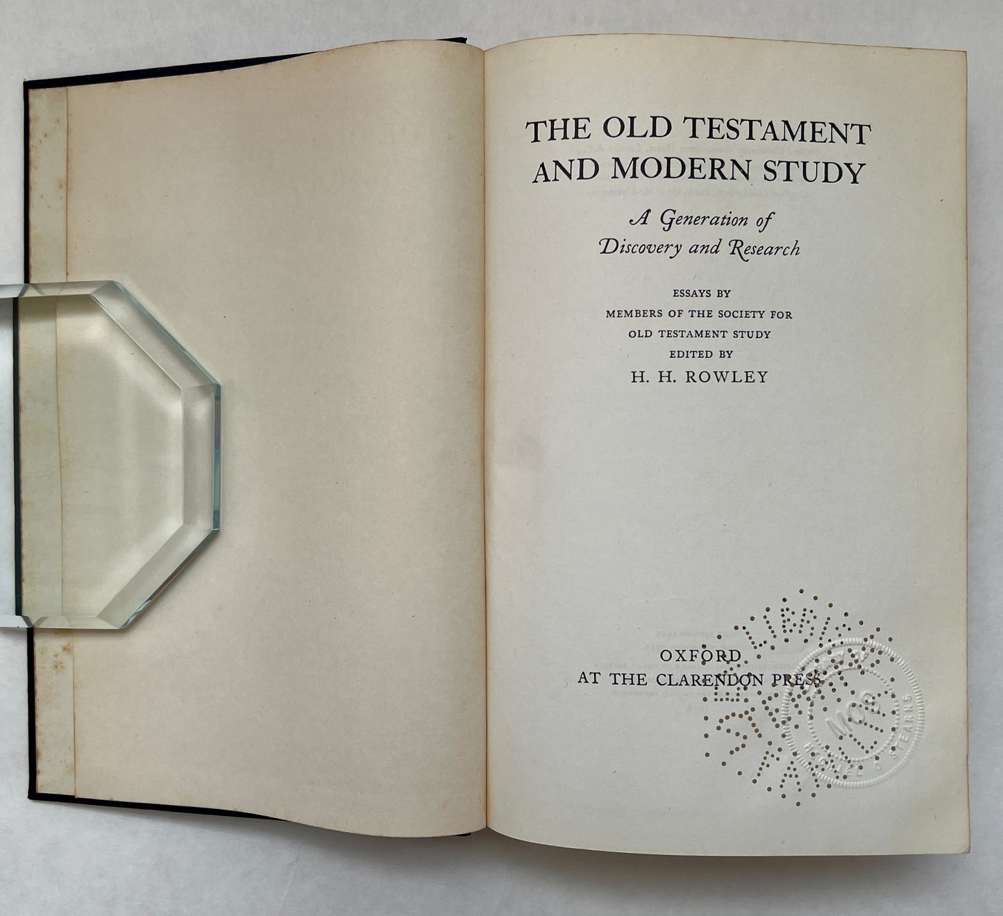 The Old Testament and Modern Study