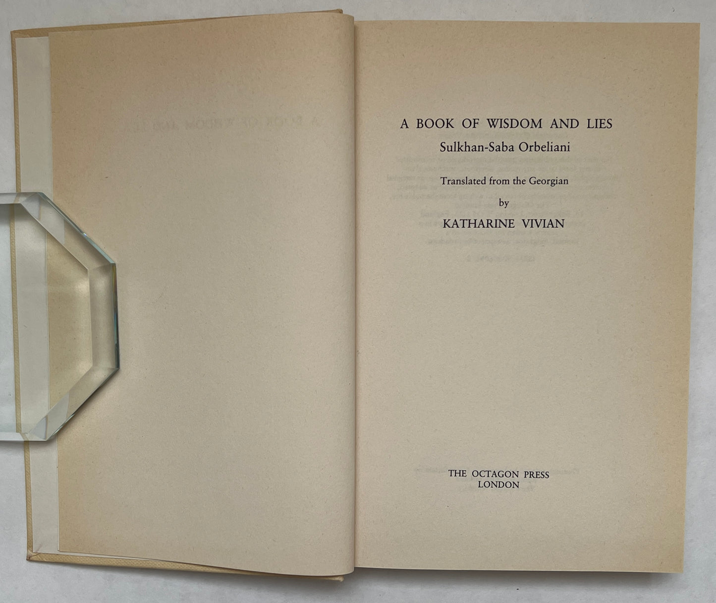 A Book of Wisdom and Lies