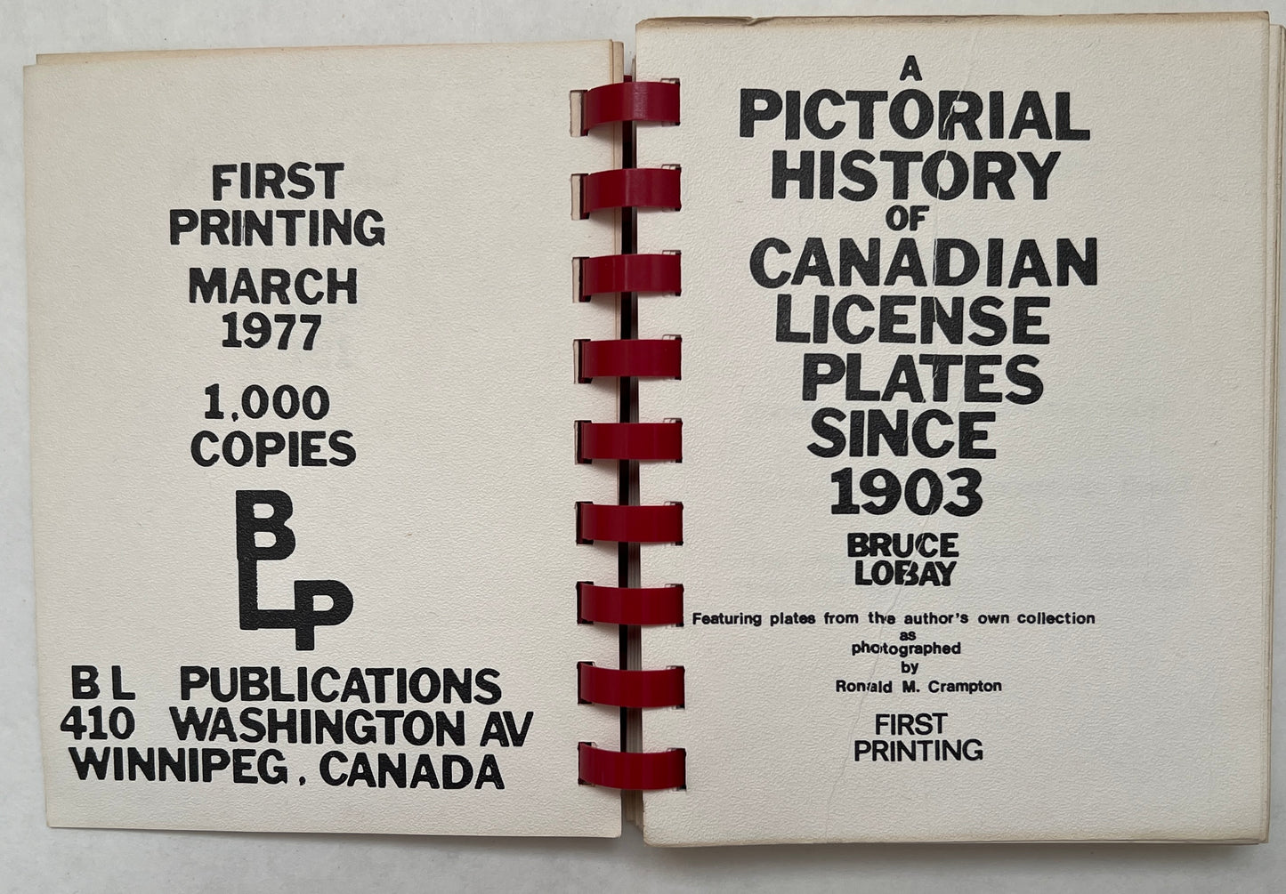 A Pictorial History of Canadian License Plates Since 1903