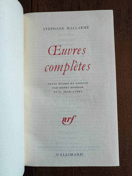 Œuvres Complètes [Oeuvres completes)