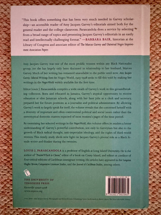 Amy Jacques Garvey: Selected Writings From the Negro World, 1923-1928