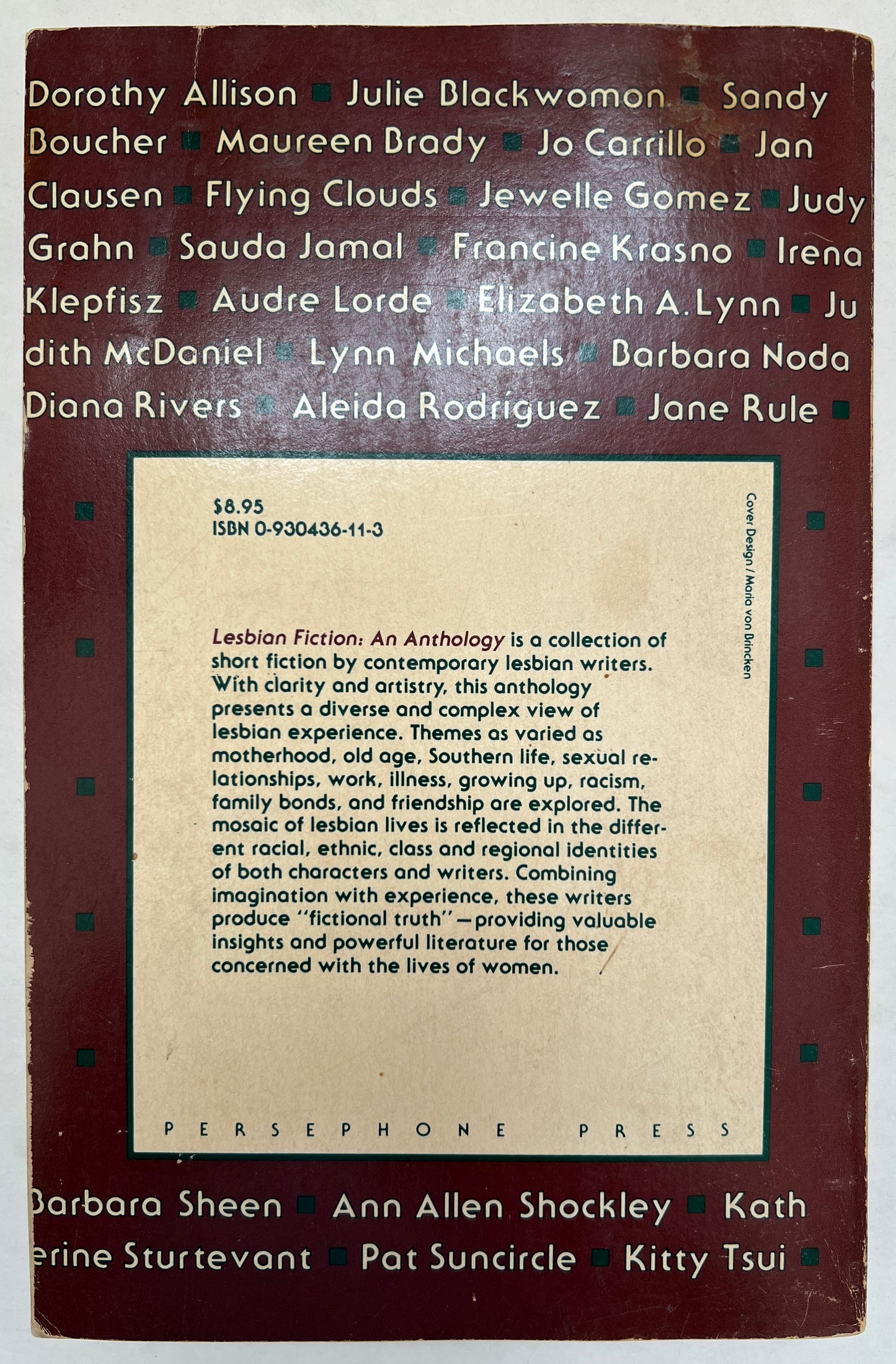 Lesbian Fiction: an Anthology