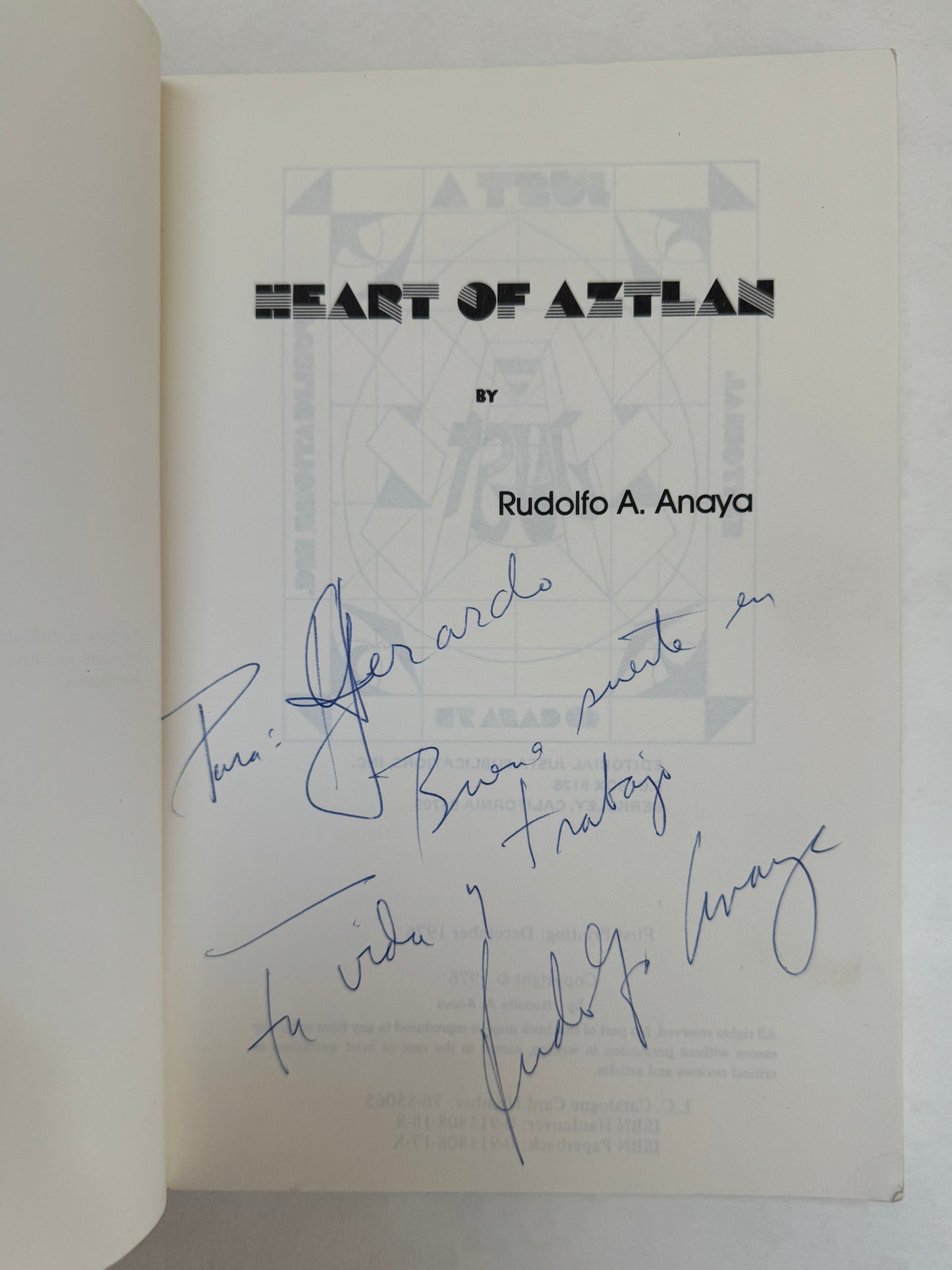 Heart of Aztlan [Signed & Inscribed]