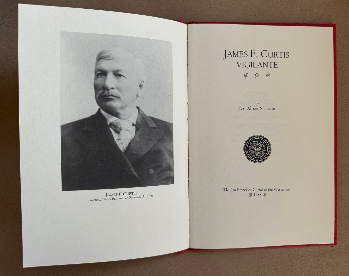 James F. Curtis, Vigilante