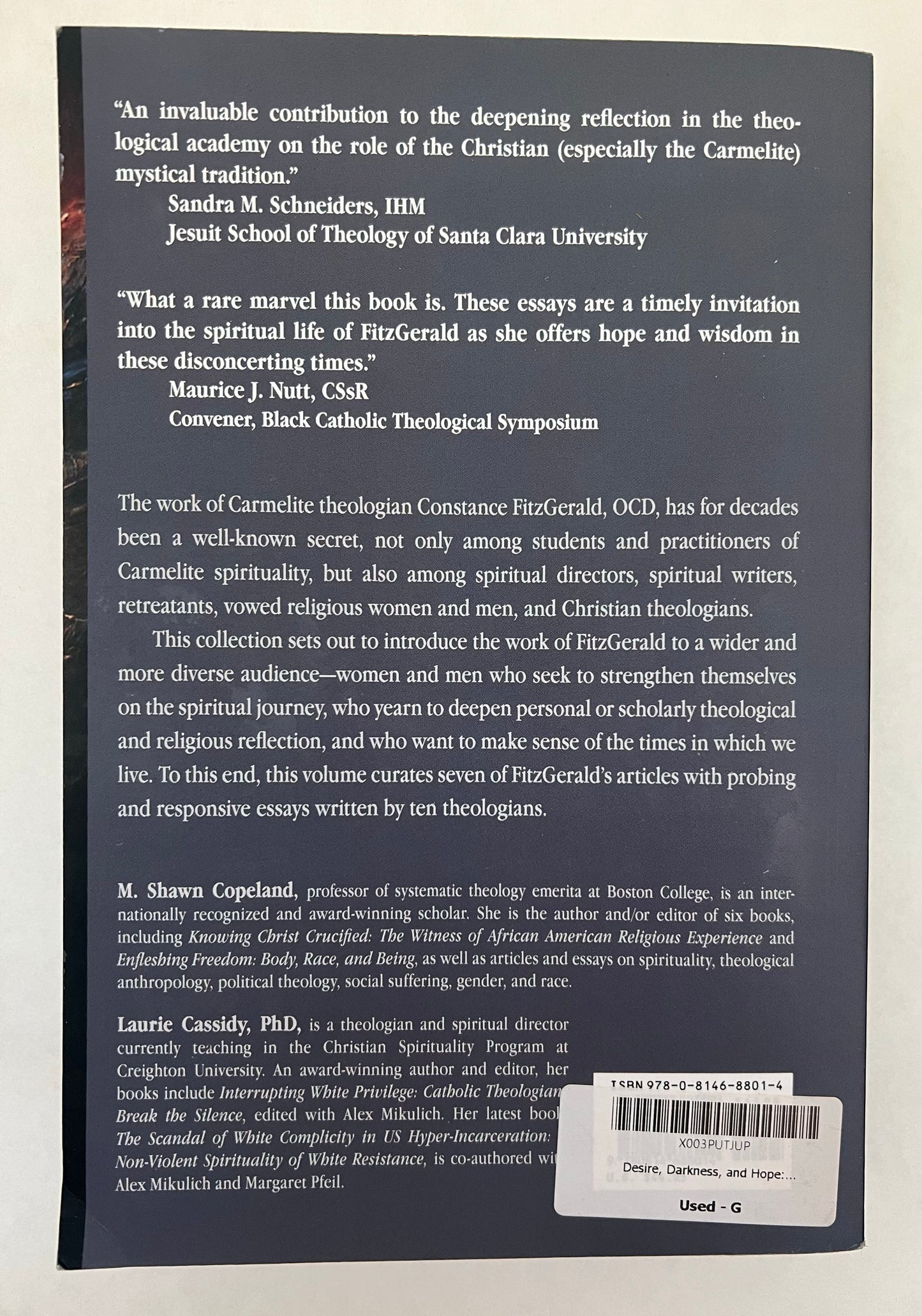 Desire, Darkness, and Hope: Theology in a Time of Impasse: Engaging the Thought of Constance Fitzgerald, Ocd