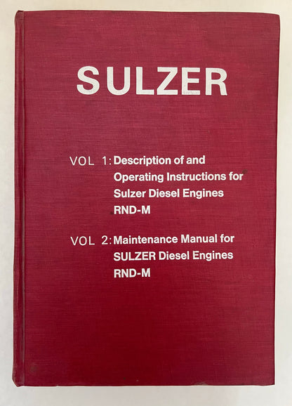 Description of and Operating Instructions for Sulzer Diesel Engines Rnd-M