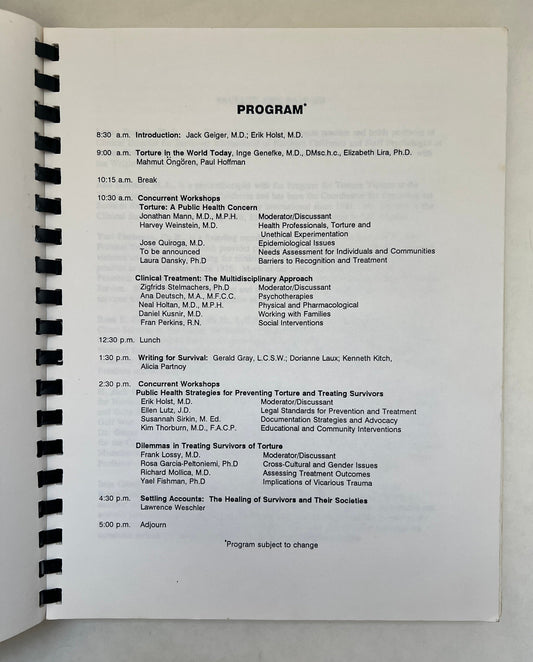 Preventing Torture and Treating Survivors; A Challenge to Health Professionalsl Under the Directon of Iacopino, Vincent