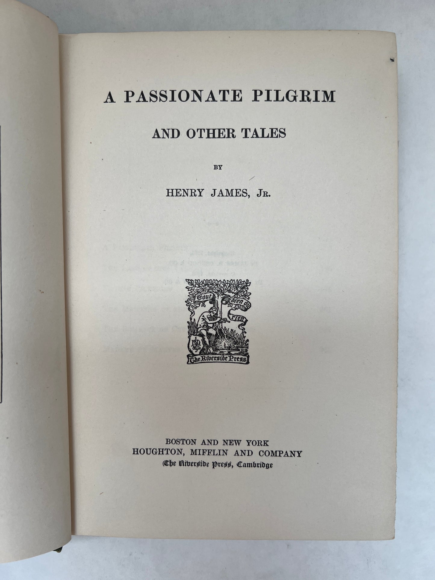 A Passionate Pilgrim and Other Tales