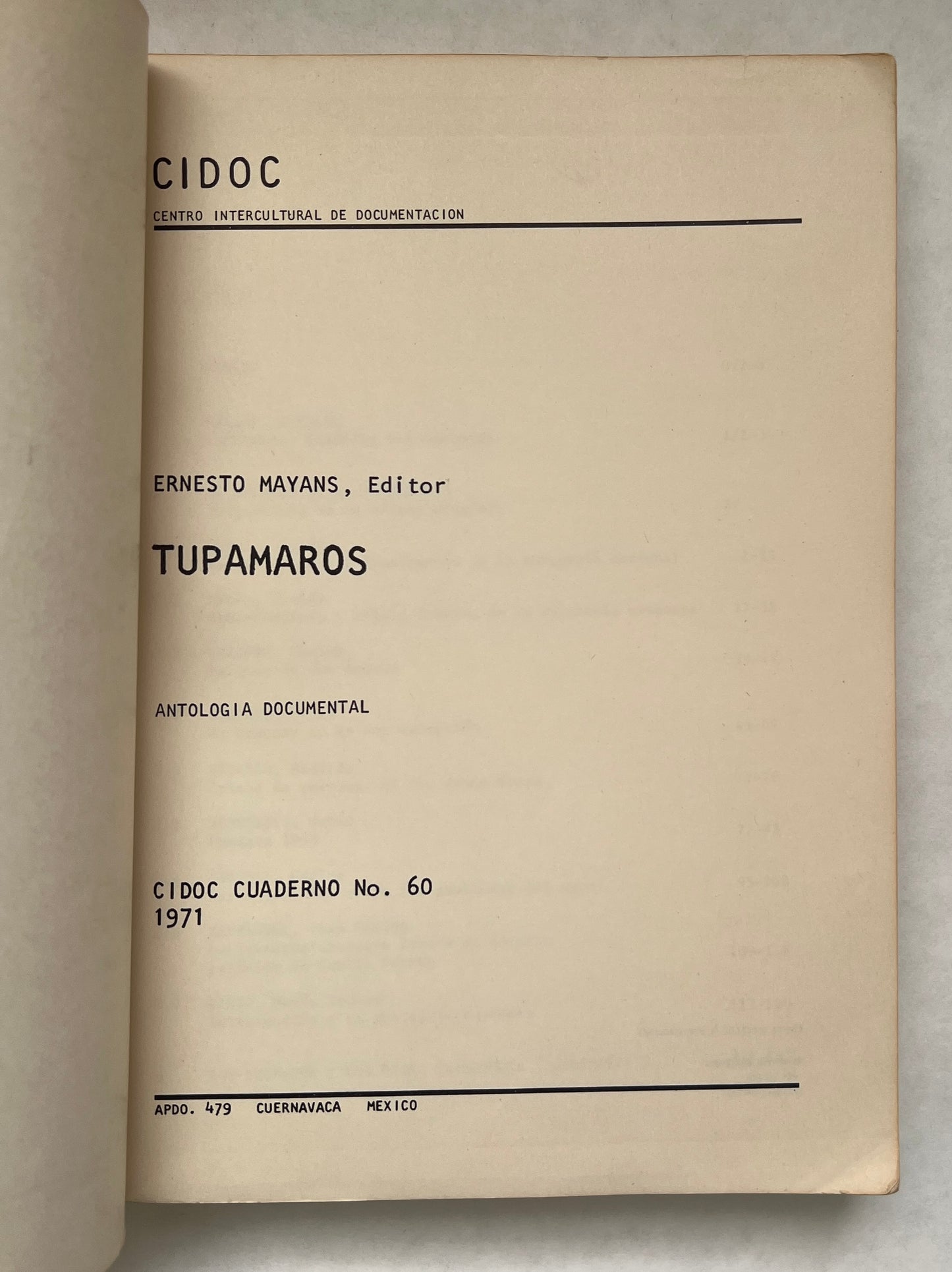 Tupamaros; Antologia Documental