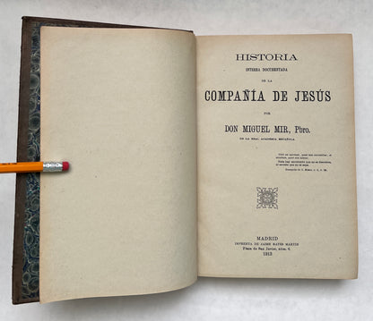 Historia Interna Documentada de la Compania de Jesus