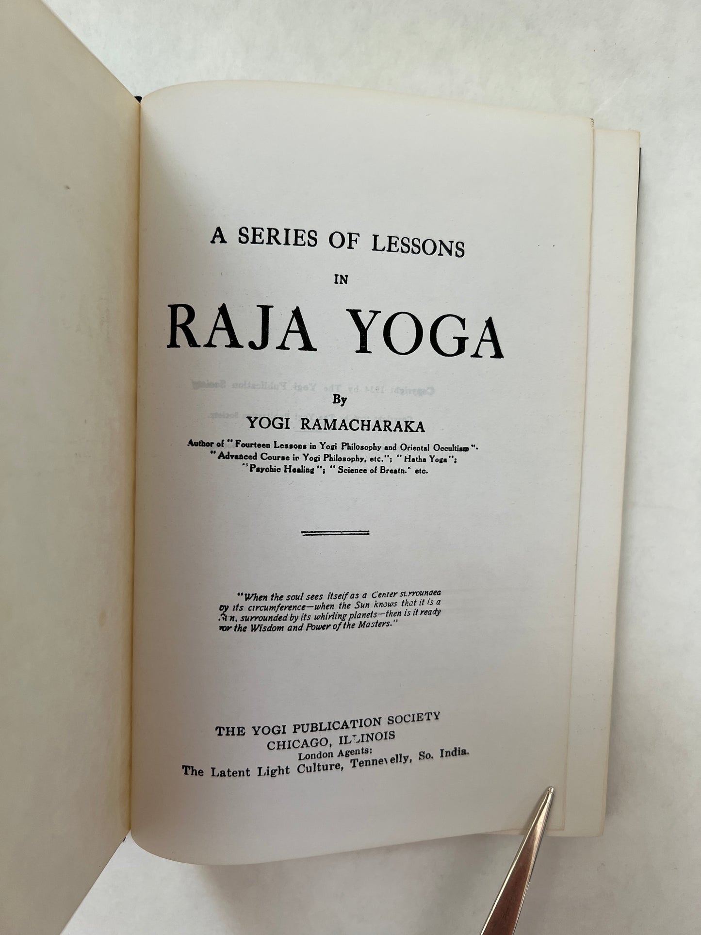 Raja Yoga, or Mental Development