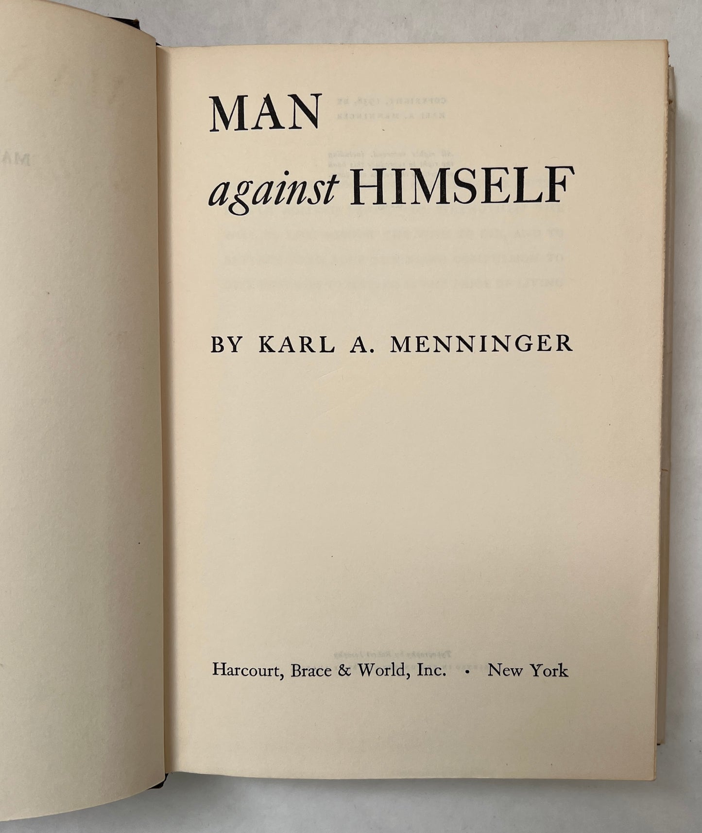 Man Against Himself