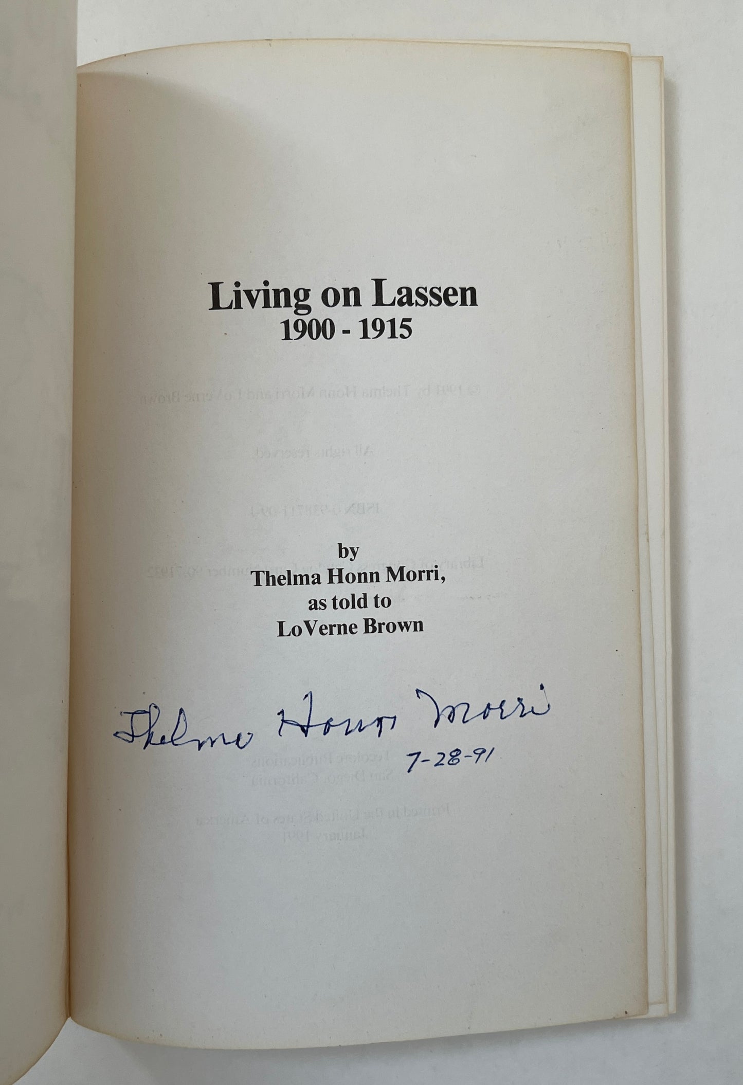 Living on Lassen: 1900-1915