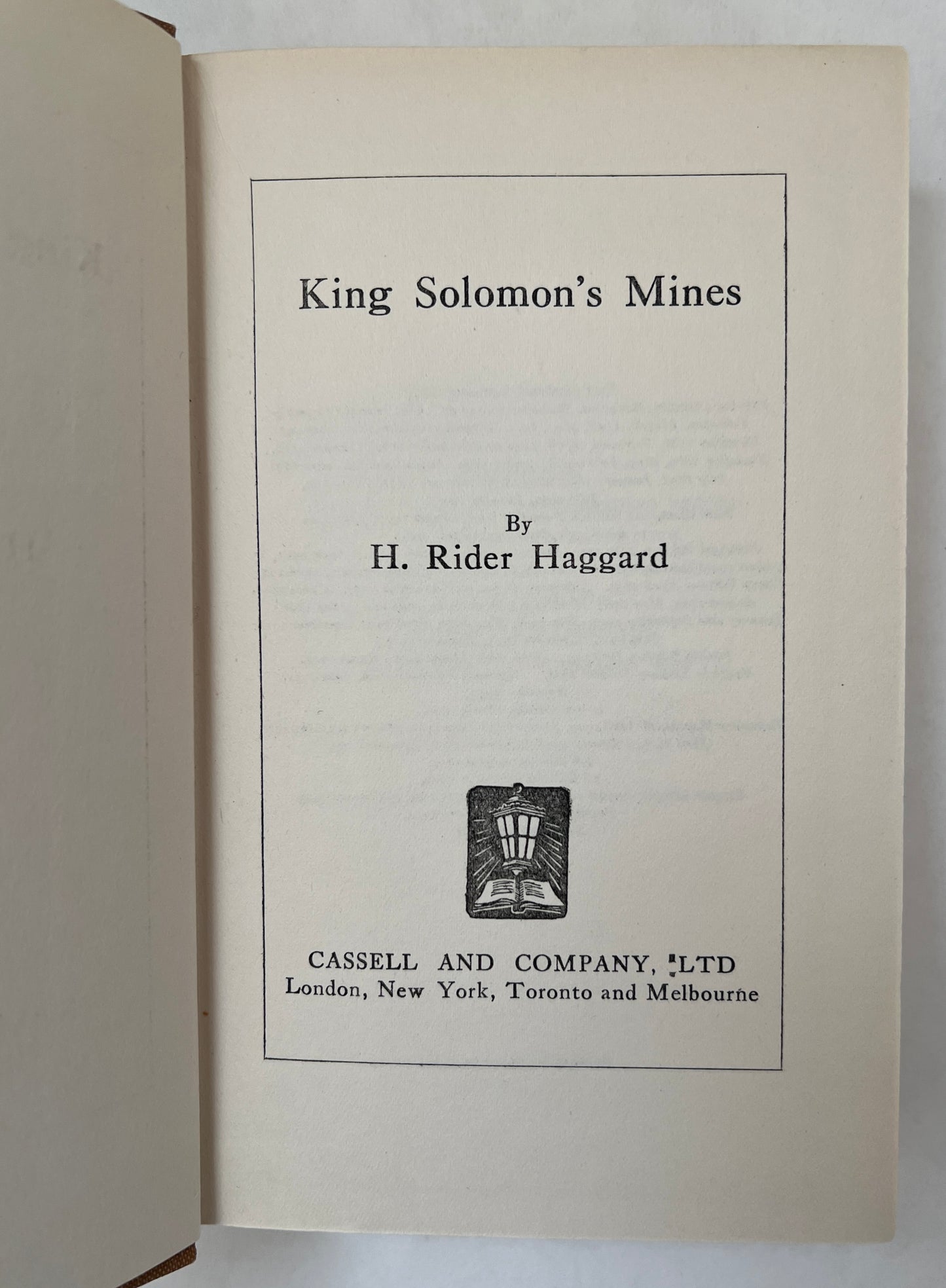 King Solomon's Mines