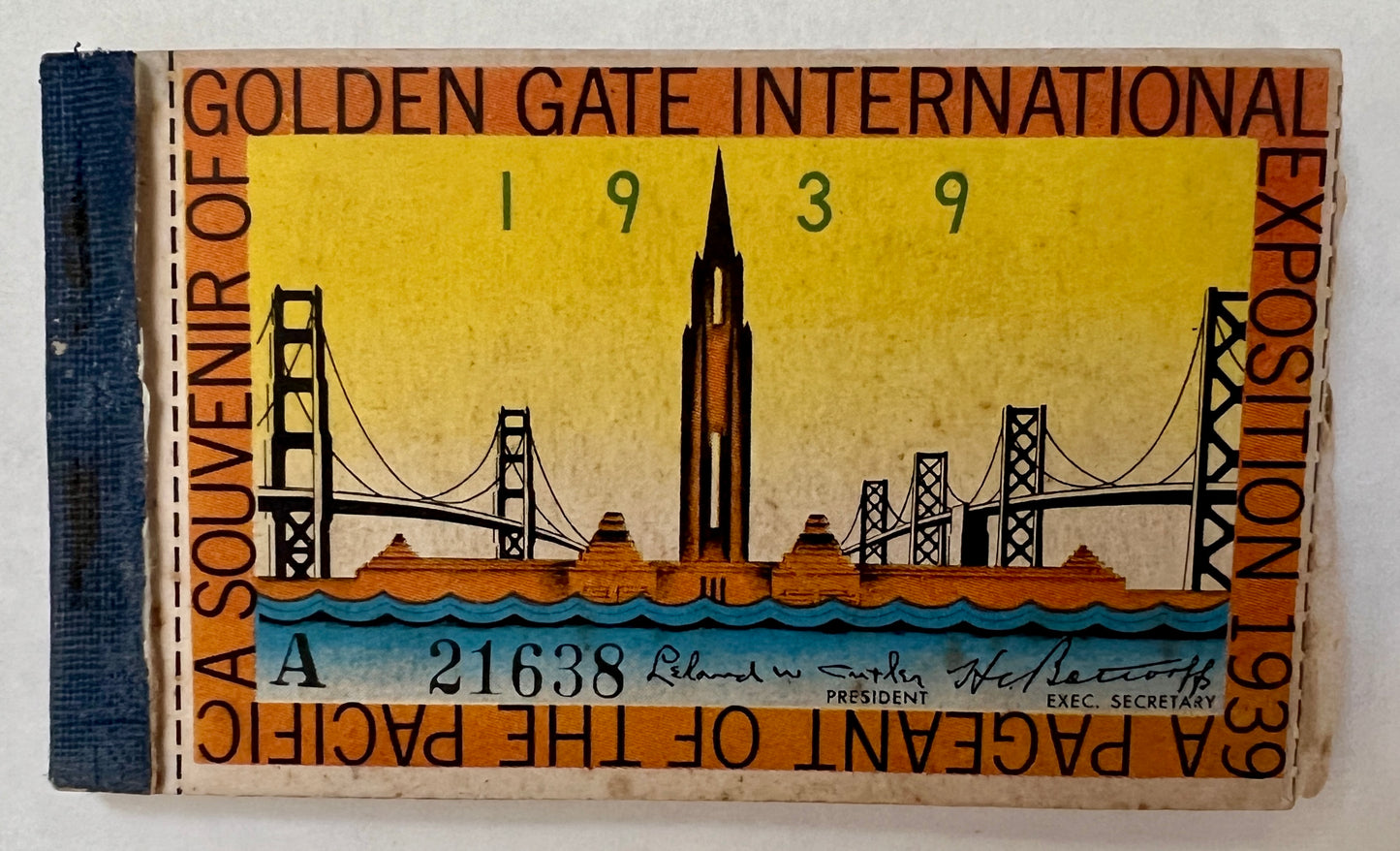 Souvenir of Golden Gate International Exposition 1939 Ticket Booklet