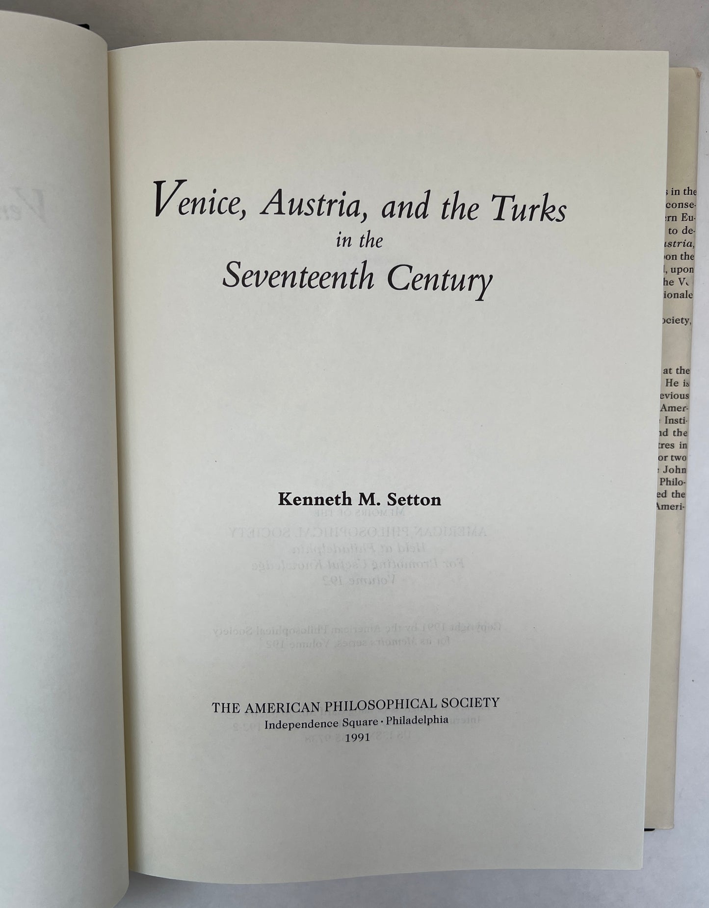 Venice, Austria, and the Turks in the Seventeenth Century