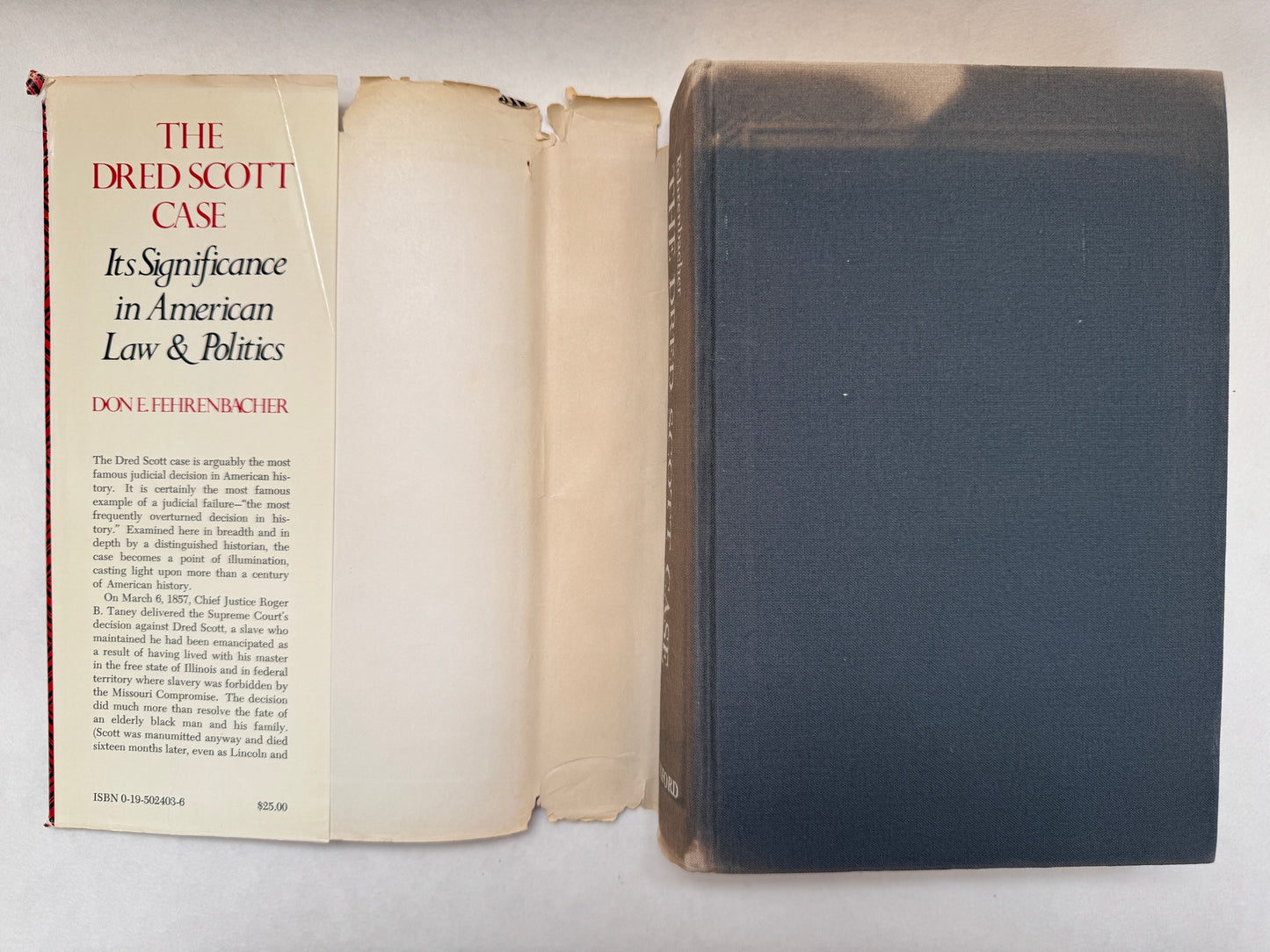 The Dred Scott Case, Its Significance in American Law and Politics [Author Inscribed]