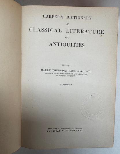 Harper's Dictionary of Classical Literature and Antiquities