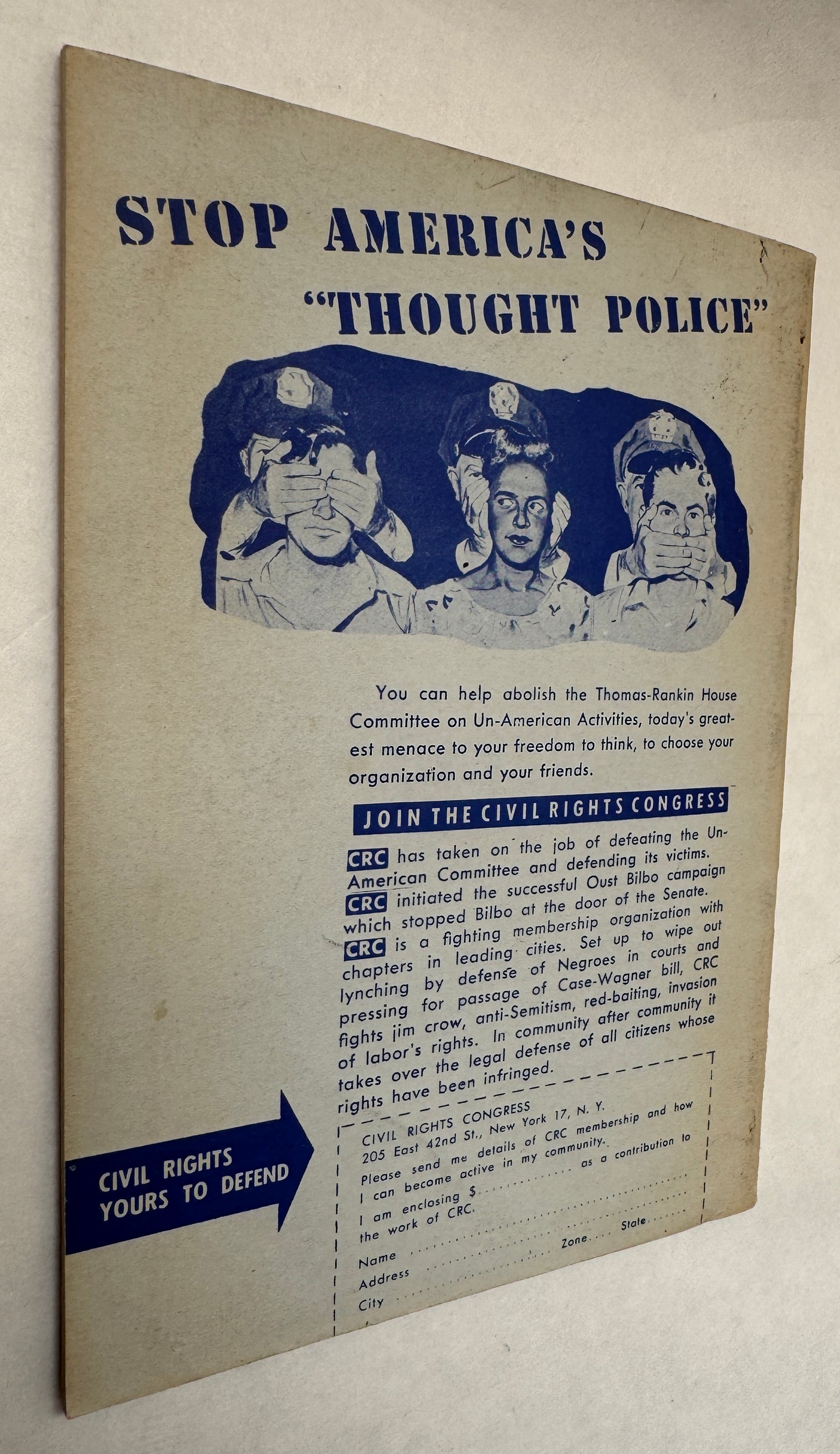 America's "Thought Police": Record of the Un-American Activities Committee