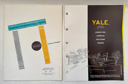 Yale & Towne lock design catalogs (Lot of 2)