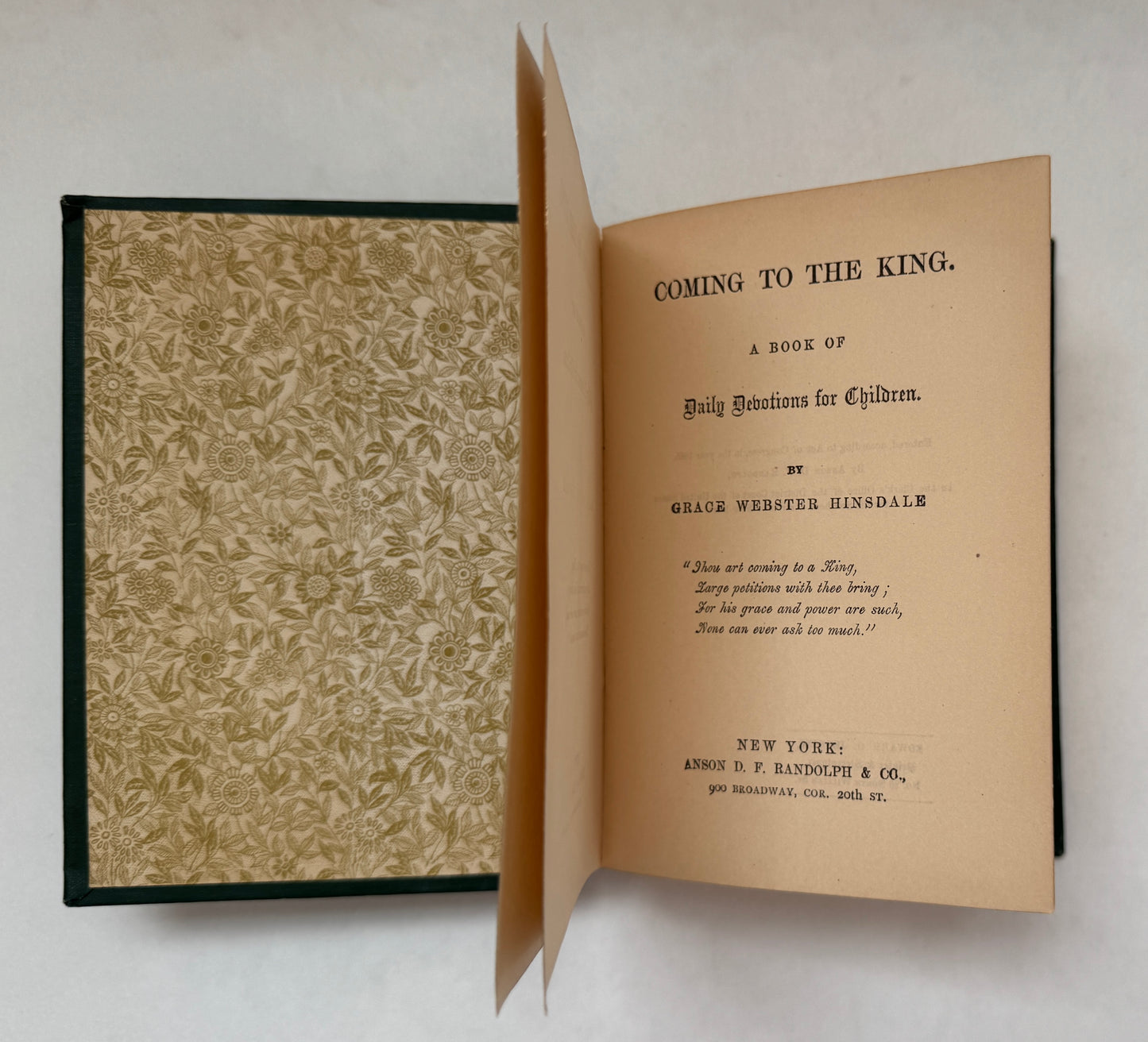 Coming to the King. A Book of Daily Devotions for Children