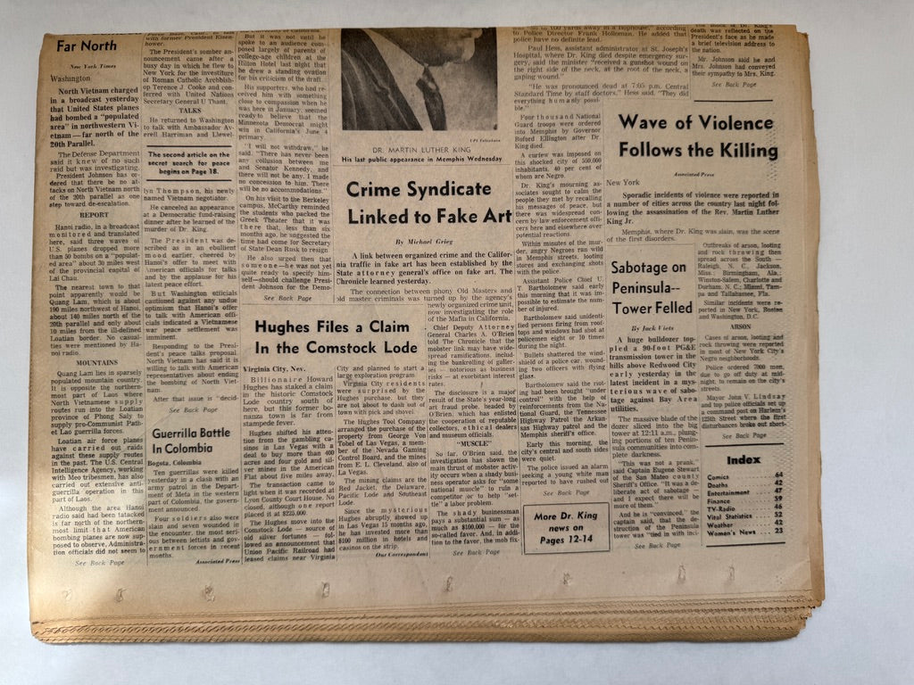 Memphis Ambush; DR. KING MURDERED [front page headline]