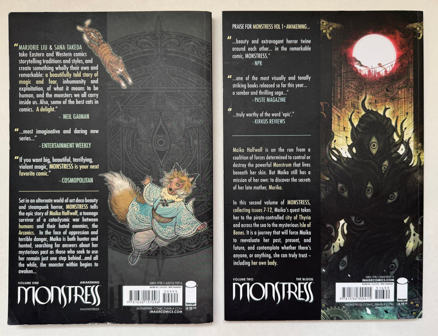 Monstress, Volume 1, Awakening; Volume 2, The Blood [First Printings]