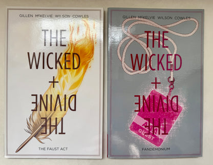 The Wicked + the Divine. Vol. 1, the Faust Act; Vol 2 Fandemonium [First printings]