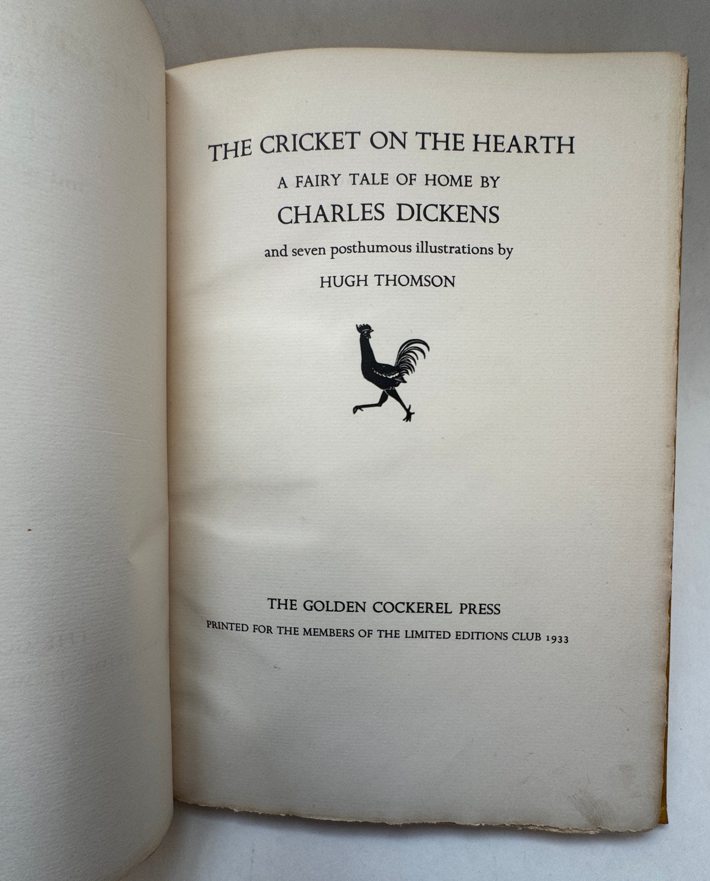 The Cricket on the Hearth; A Fairy Tale of Home