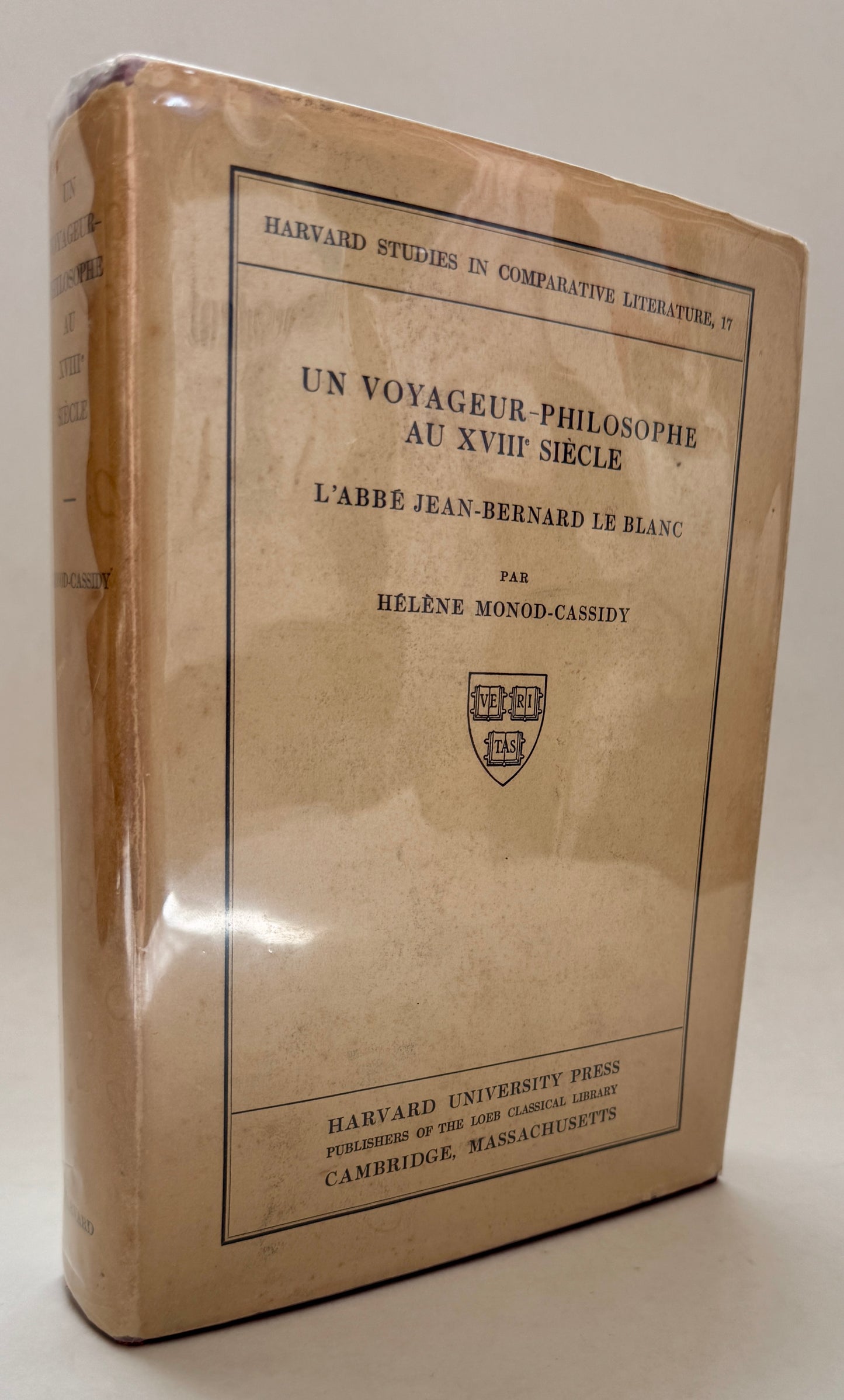 Un Voyageur Philosophe au XVIII Siecle, L'Abbe Jean-Bernard Le Blanc
