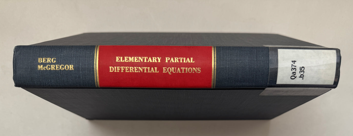 Elementary Partial Differential Equations