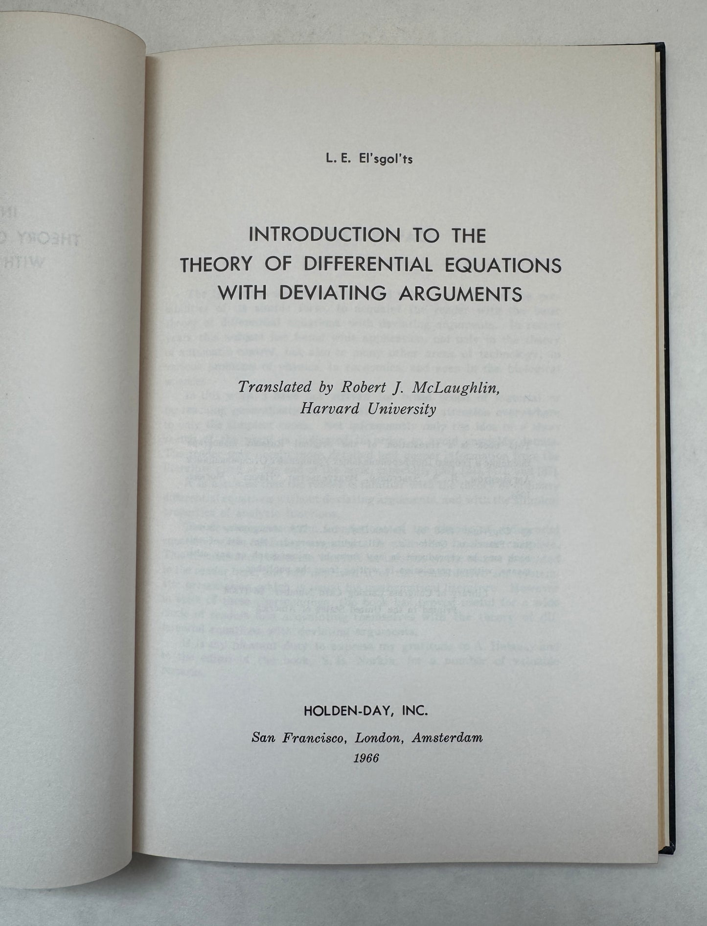 Introduction to the Theory of Differential Equations with Deviating Arguments