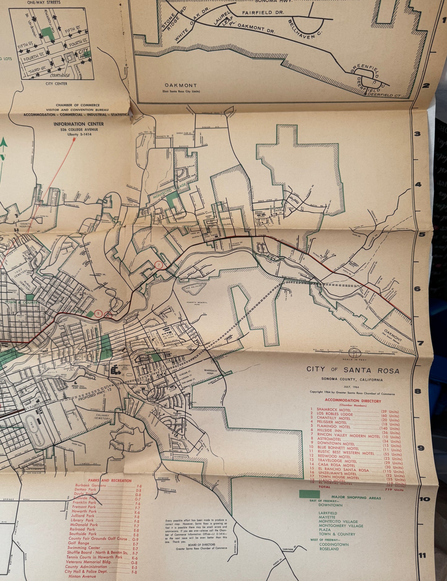 Map of Santa Rosa and Vicinity