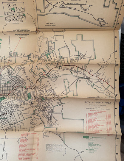 Map of Santa Rosa and Vicinity